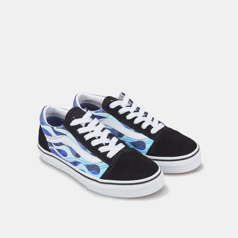 VANS Kids' Camo Flame Old Skool Unisex Shoe (Younger Kids)