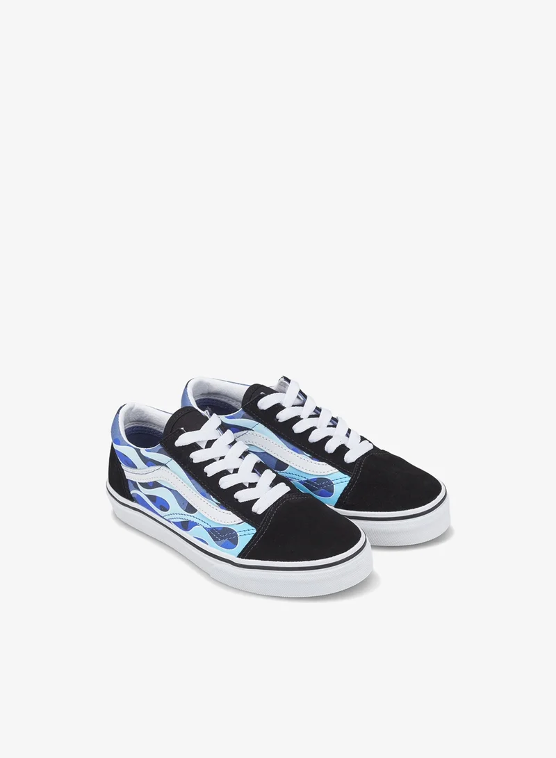 VANS Kids' Camo Flame Old Skool Unisex Shoe (Younger Kids)