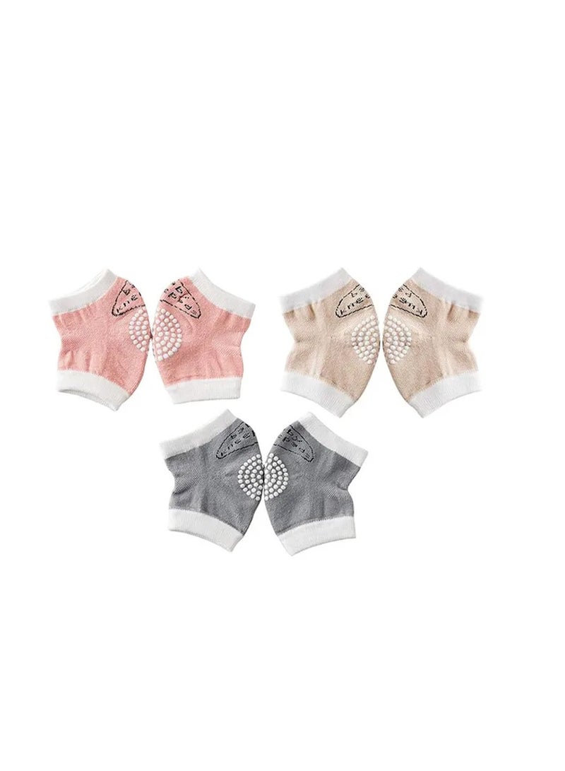 Star Babies Anti-Slip Crawling Kneepads - Girls - Multicolour, Pack Of 3 - Image 2