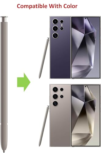 SLQ Galaxy S24 Ultra S Pen [WithBluetooth |4096 Pressure Sensor ] Replacement for Samsung Galaxy S24 Ultra 5G All Versions Touch Stylus Pen with 5xTips/Nibs (Gray) - Image 4