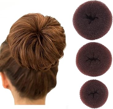 Quupy 3Pcs Donut Hair Bun Maker Ring Style Bun Maker Set Chignon Hair Doughnut Shape Hair Styling Tool for Women Girls LargeMiddleSmall - Image 1