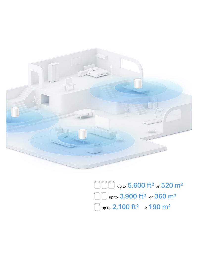 TP-LINK Deco X10 AX1500 Whole Home Mesh Wi-Fi 6 System (1-Pack) White White - Image 4