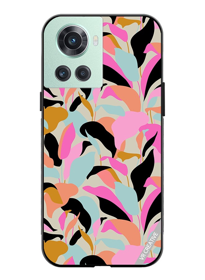 VR CREATIVE Protective Case Cover For OnePlus Ace Elegant Botanical Leaves Abstract Seamless Pattern Design Multicolour - Image 1
