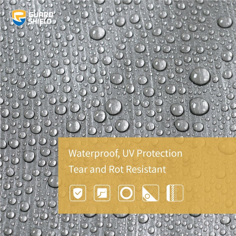 GUARD SHIELD Heavy Duty Tarp 10x20 Feet Silver/Black Multi Purpose Thick Waterproof Poly Tarp Cover 10mil - Image 3