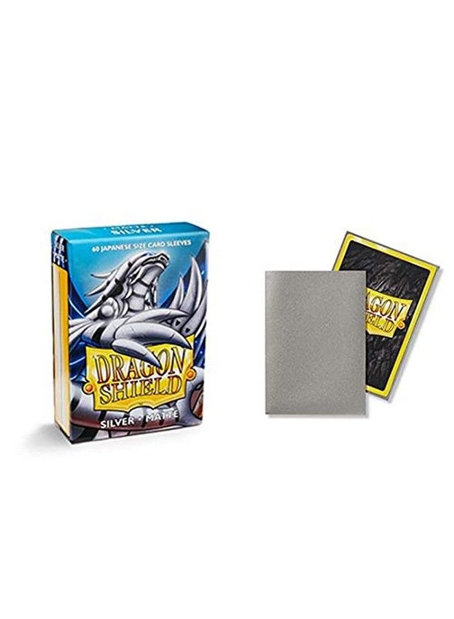dragon shield Matte Mini Japanese Silver 60 Ct Card Sleeves Individual Pack - Image 2