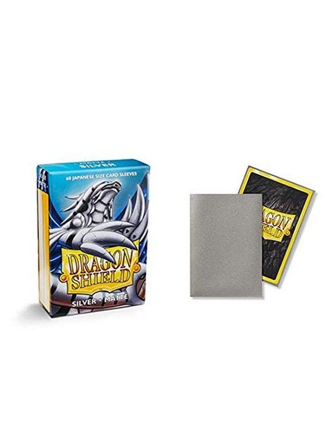 dragon shield Matte Mini Japanese Silver 60 Ct Card Sleeves Individual Pack - Image 3