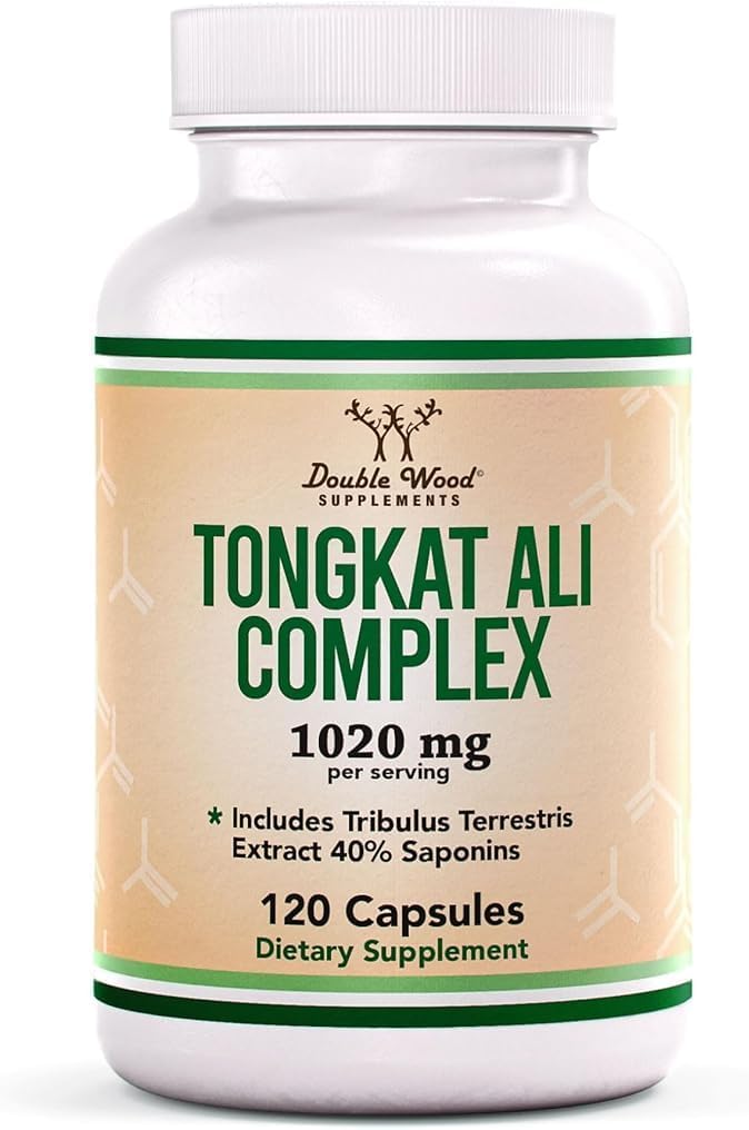 Double Wood Supplements Tongkat Ali  1000mg 2 Month Supply  Mens Health  2001 Extract of Longjack Eurycoma Longifolia with 20mg Tribulus Terrestris Third Party Tested by Double Wood - Image 1