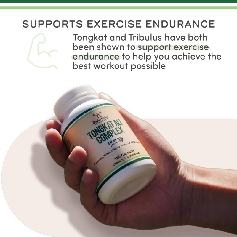 Double Wood Supplements Tongkat Ali  1000mg 2 Month Supply  Mens Health  2001 Extract of Longjack Eurycoma Longifolia with 20mg Tribulus Terrestris Third Party Tested by Double Wood - Image 5