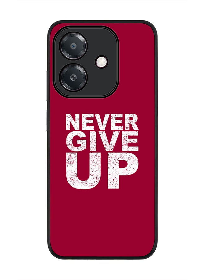 Stylizedd For Oppo A3x 4G / A3 4G Case,Slim fit Camera Protection, Shockproof Thin Phone cover - Never ever give up - Image 1