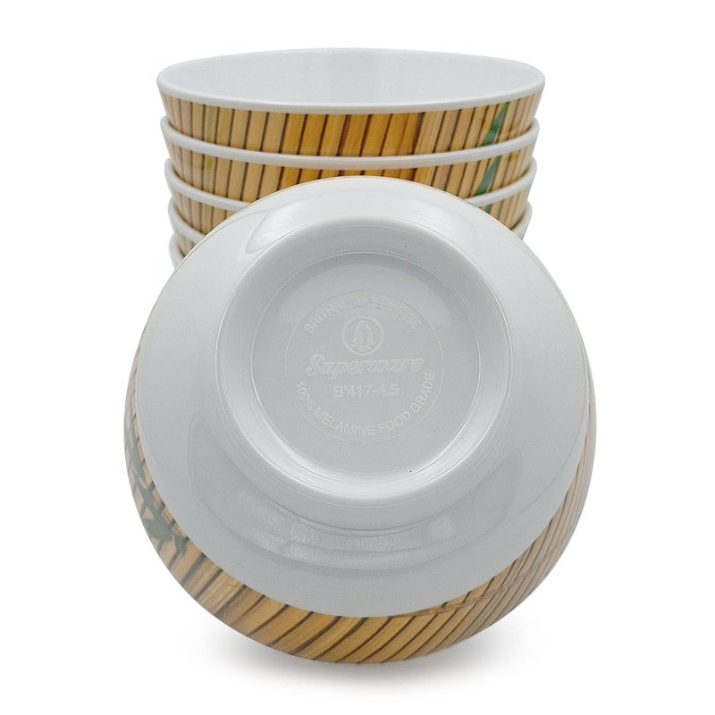 Superware | Pure Melamine | Katori Set - Bamboo 3.5” (6 nos.) | Stain Free, Glazed Finish - Image 3