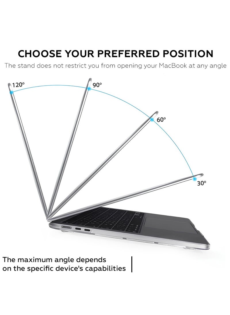 AMROAH - MacBook Air 13.6 inch Case Hardshell & PTE Screen Protector, Hard Shell Protective Laptop Cover Case Compatible for Mac Book Air 13 M2 A2681 with Touch ID M3 A3113 2024 2023 2022 Release - Image 1