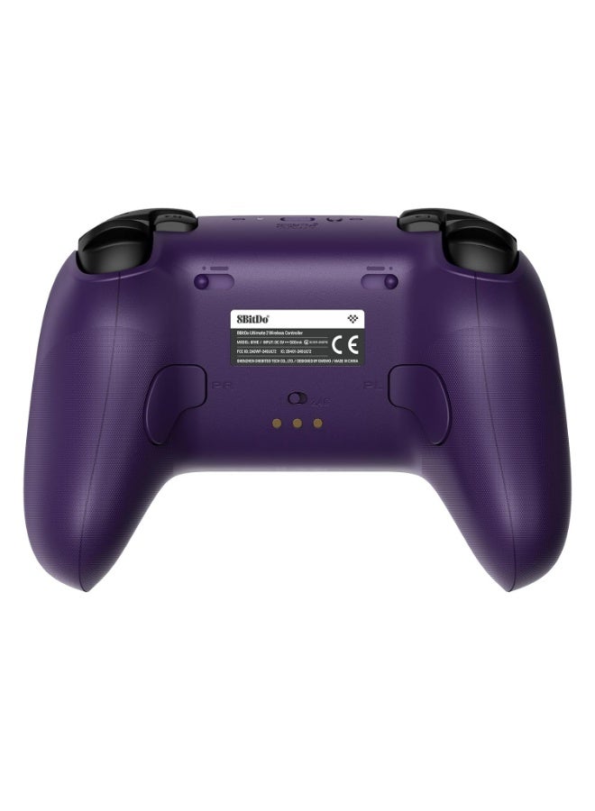 8BitDo Ultimate 2 Wireless Controller for Windows PC, Apple, Steam & Android, Gaming Controller with TMR Joysticks, Hall/Tactile Triggers, Motion Control, RGB Fire Ring, 1000Hz Polling Rate, purple. - Image 3
