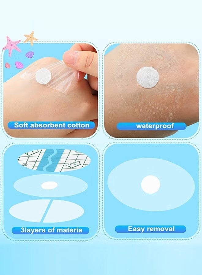 80pcs Baby Waterproof Ear Stickers with Absorbent Cotton, Baby Shower Ear Covers, Newborn Ear Protector for Bathing Swimming Showering Surfing Snorkeling and Other Water Sports - Image 5