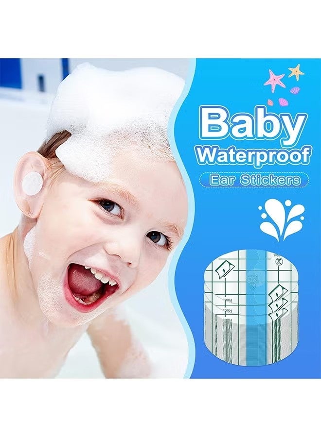 80pcs Baby Waterproof Ear Stickers with Absorbent Cotton, Baby Shower Ear Covers, Newborn Ear Protector for Bathing Swimming Showering Surfing Snorkeling and Other Water Sports - Image 4