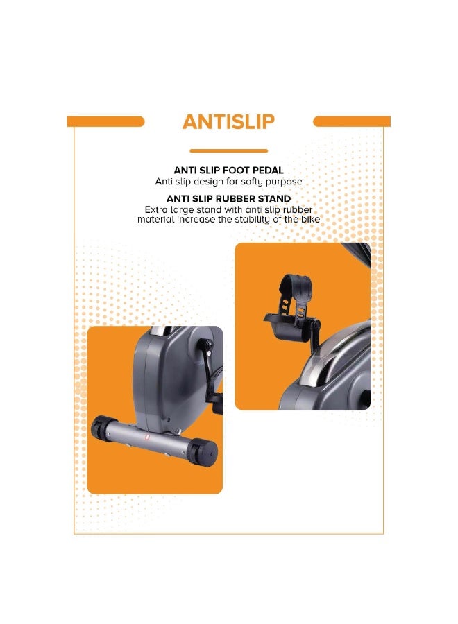 زيرو_بيوند_ويلنيس دراجة التمارين القابلة للطي Zero Healthcare X-Fit للاستخدام المنزلي | دراجة ركوب داخلية بمقاومة مغناطيسية مع شاشة LCD، أشرطة مقاومة، مقعد قابل للتعديل وتمرين هادئ لخسارة الوزن - Image 5