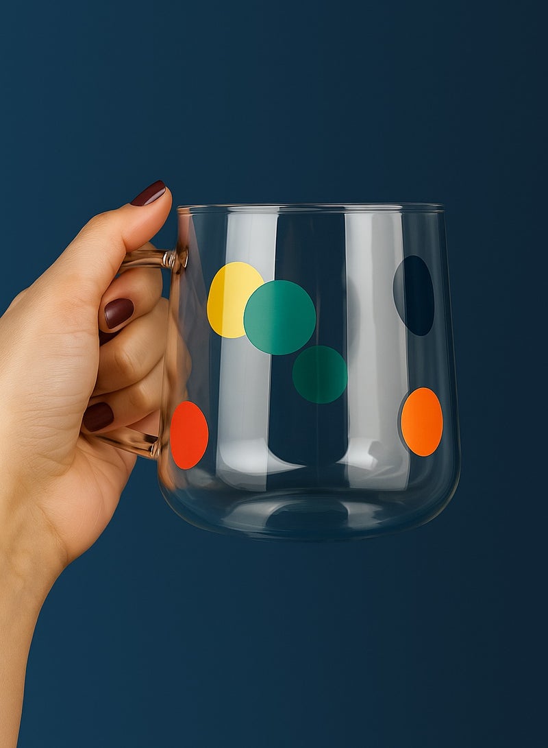 كوب زجاجي كبير   بايركس للقهوة والشاي والحليب والعصير والمشروبات الساخنة والباردة - Image 1