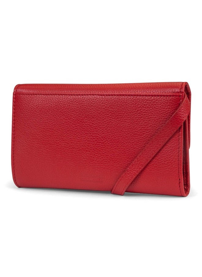 Timberland Rfid Leather Wallet Phone Bag With Detachable Crossbody Strap Cherry (Pebble)  - Image 3