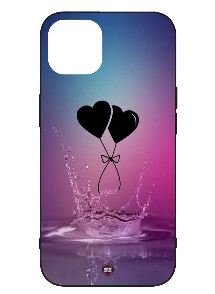 Service Zone Protective Printed Mobile Cover Heart Design With Water Drop Effect For Apple iPhone 13 - Image 1