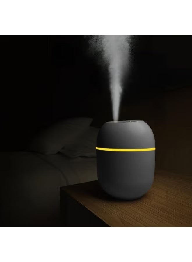جهاز ترطيب صغير بالموجات فوق الصوتية، موزع للزيوت العطرية، سعة 300مل، يعمل بمنفذ USB، مزود بإضاءة LED  قطعة واحدة متعدد الالوان - Image 3