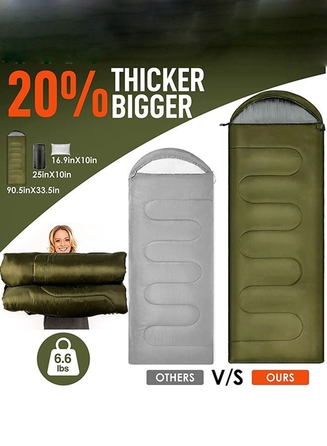 Arabest Single Sleeping Bag - Lightweight Waterproof Adult and Kids Camping Sleeping Bag with Compression Bag, 1 Small Sleeping Pillow, Backpacking Sleeping Bag for Outdoor Camping, Hiking and TravelSingle Sleeping Bag - Lightweight Waterproof Adult and Kids Camping Sleeping Bag with Compression Bag, 1 Small Sleeping Pillow, Backpacking Sleeping Bag for Outdoor Camping, Hiking and Travel - Image 2