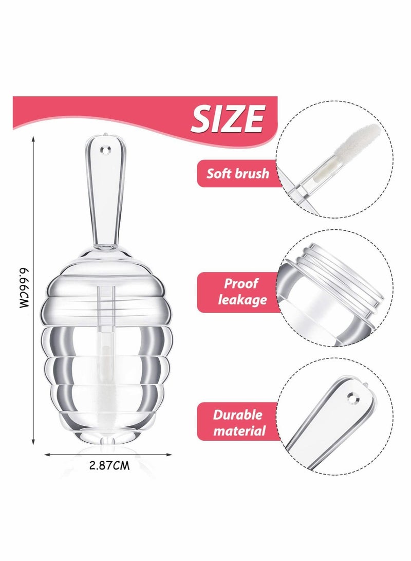 Excefore Pots Shaped Lip, Tube Empty Plastic Honey Containers Balm Bottle for Women Girl DIY Cosmetics - Image 2