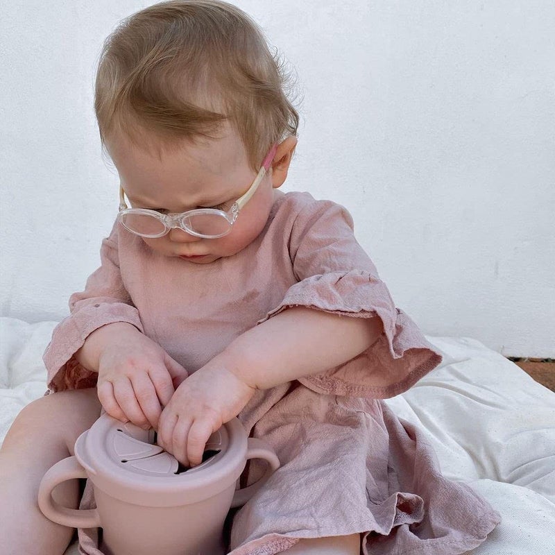 haakaa Silicone Sip-N-Snack Cup, Toddlers Sippy Cup&Snack Container 2-in-1, BPA Free Training Cup for Baby 6 Month+, 8 Oz (Blush) - Image 5