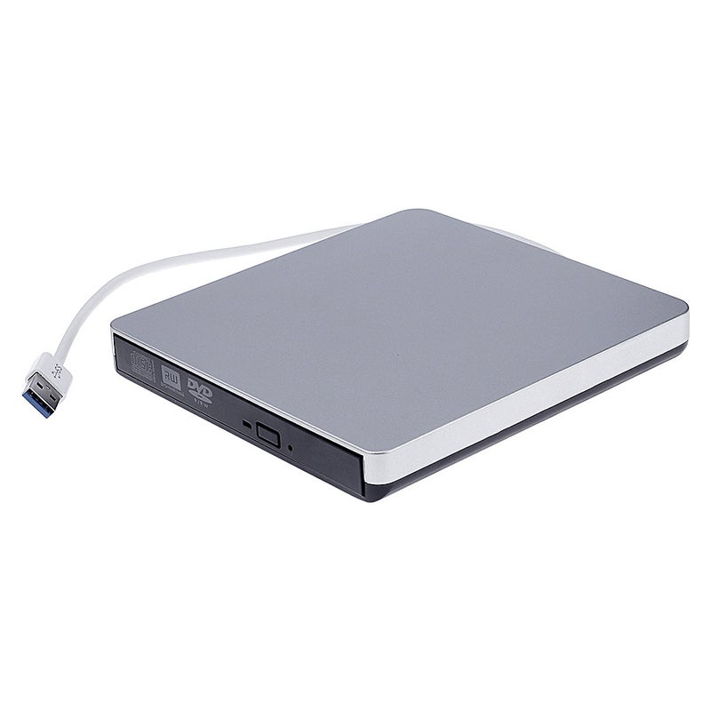 محرك ضوئي خارجي رفيع جدًا من النوع USB 3.0، محرك كتابة CD-RW و DVD-RW، مشغل CD/DVD، مسجّل محمول لـ DVD متوافق مع أنظمة ويندوز/ماك أوس - Image 1