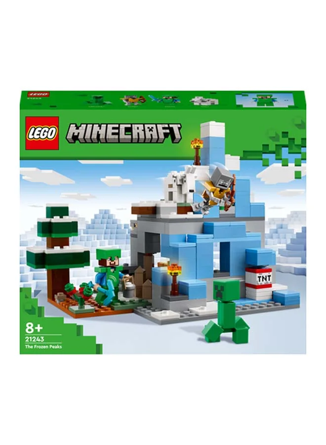 ليغو Minecraft The Frozen Peaks 21243 Building Toy Set; Fun In The Mountain Caves And Spikes Of The Game’S Icy Biome; Includes Steve And A Creeper, Plus Authentic Accessories; Gift For Kids Aged 8+ (304 Pieces)