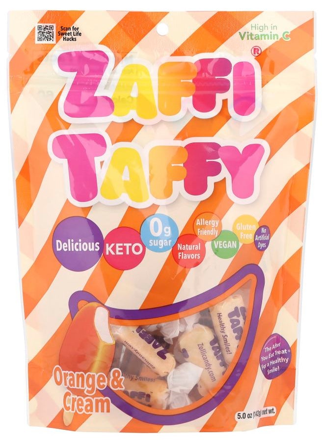 ZOLLIPOPS Zaffi® Taffy Orange & Cream 5 oz (142 g) 