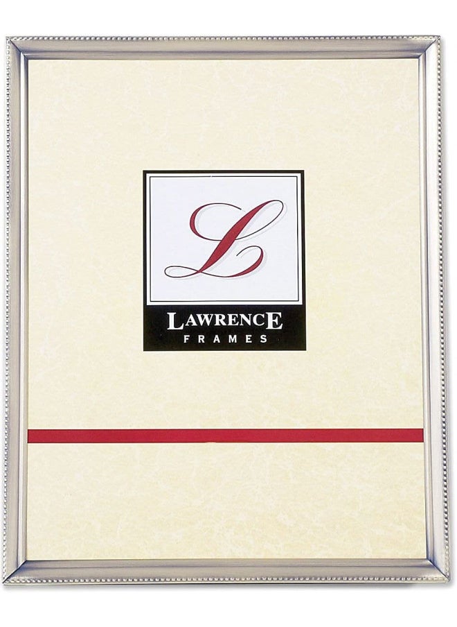 Lawrence Frames Lawrence Frames 11580 Antique Pewter 8x10 Picture Frame - Bead Border Design 