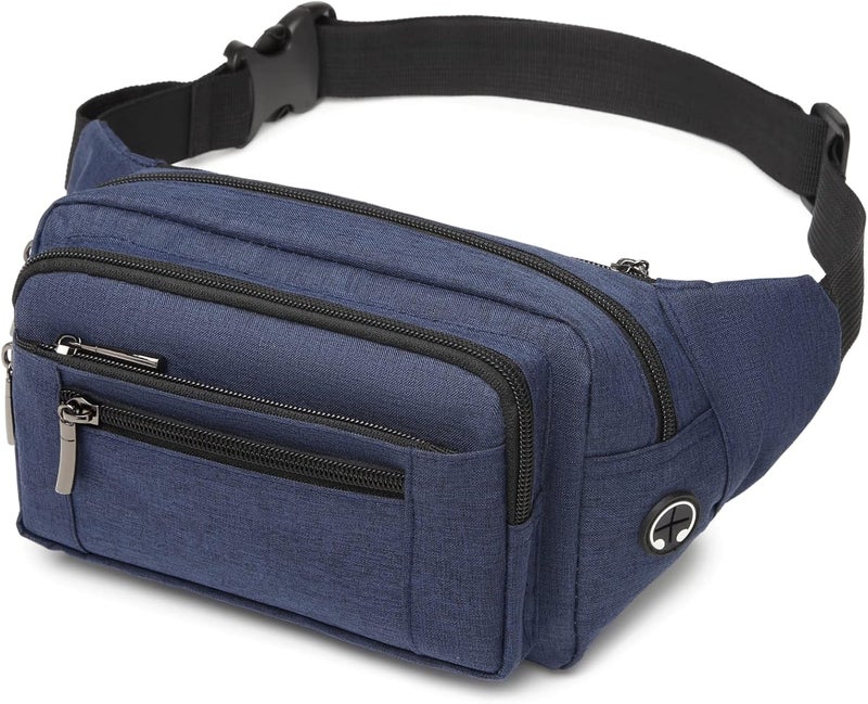 Packism Fanny Pack for Women Men - Fanny Packs for Women Cross Body Everywhere Belt Bag Bum Bag with 6 Zipper Pockets Plus Size & Adjustable Strap for Traveling Cycling Running Hiking - Image 1