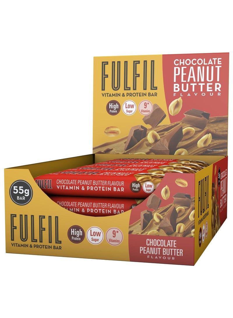 Fulfil Protein Bar Chocolate Peanut Butter Flavour  15 X 55G Bars - Image 1