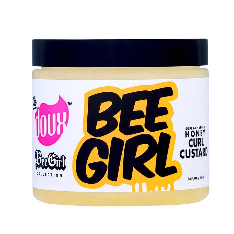 The Doux Curl Cream for Curly Hair with Honey, Aloe & Keratin â€“ Curl Defining Custard for Frizz Control, Moisture & Shine Bee Girl Honey Custard for Natural Hair - Image 1