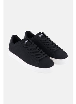 Algspar Men  Brand Logo Lace Up Casual Shoes, Black  - Image 1