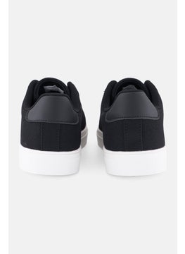 Algspar Men  Brand Logo Lace Up Casual Shoes, Black  - Image 3
