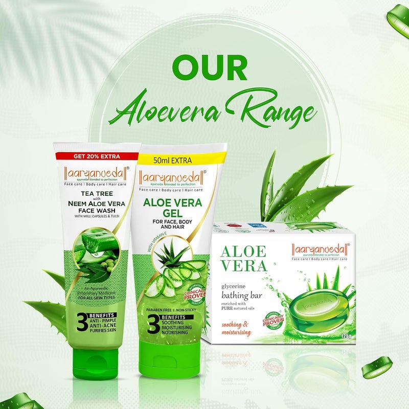 Aryanveda Aryanveda Aloe Vera Glycerine Bathing Bar  Hydrating Nourishing Soothing  Moisturizing Body Soap with Natural Oils for Soft  Glowing Skin All Skin Types  125g Pack of 2  - Image 5