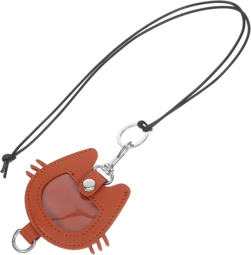 Dog Hair Storage Keychain with Pu Leather Memorial Box, Commemorative Pet Remembrance Ornament for Dog Owners, Light Tan Paw Charm Accessory for Keepsake - Image 1