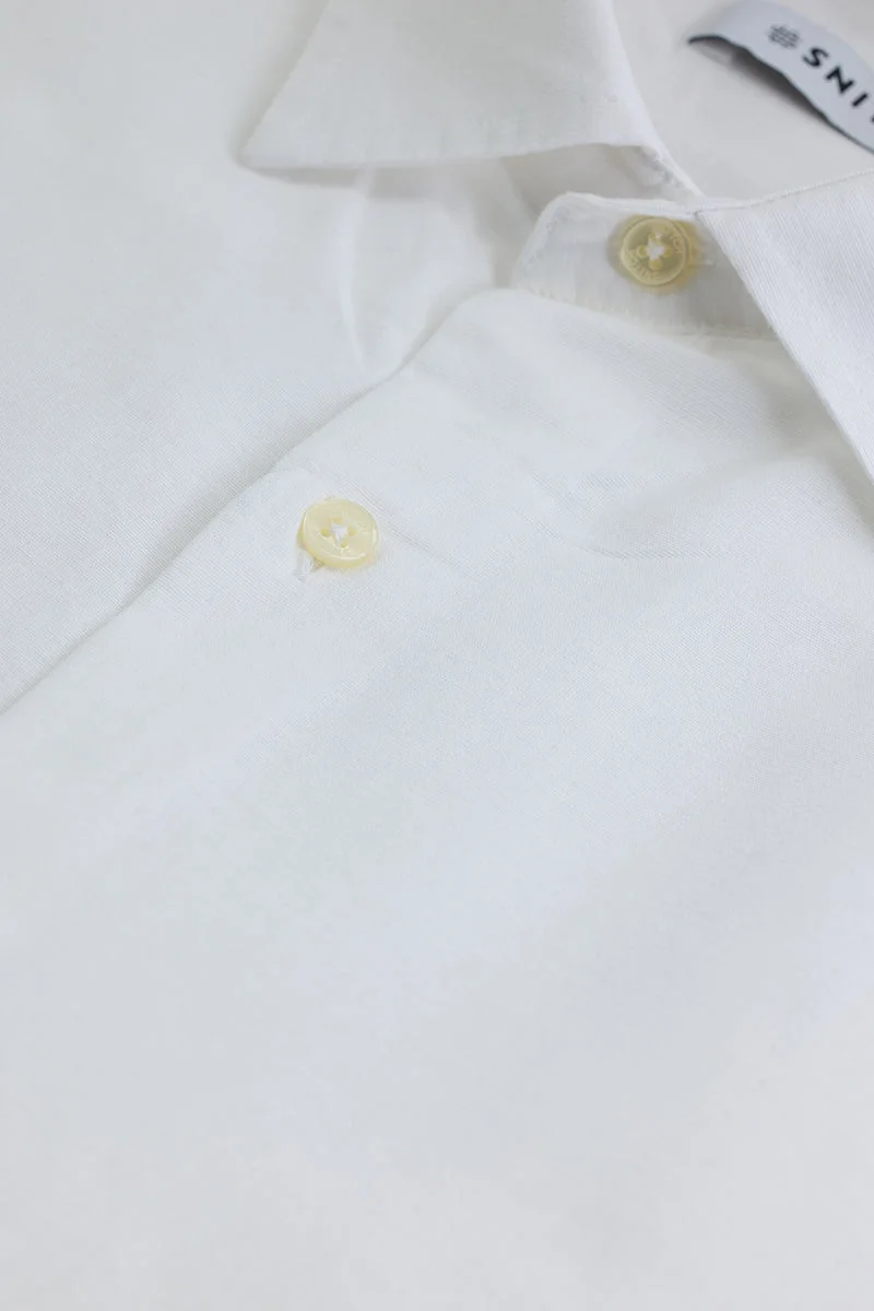 SNITCH White Solid Long Sleeve Regular Fit Plus Size Shirt