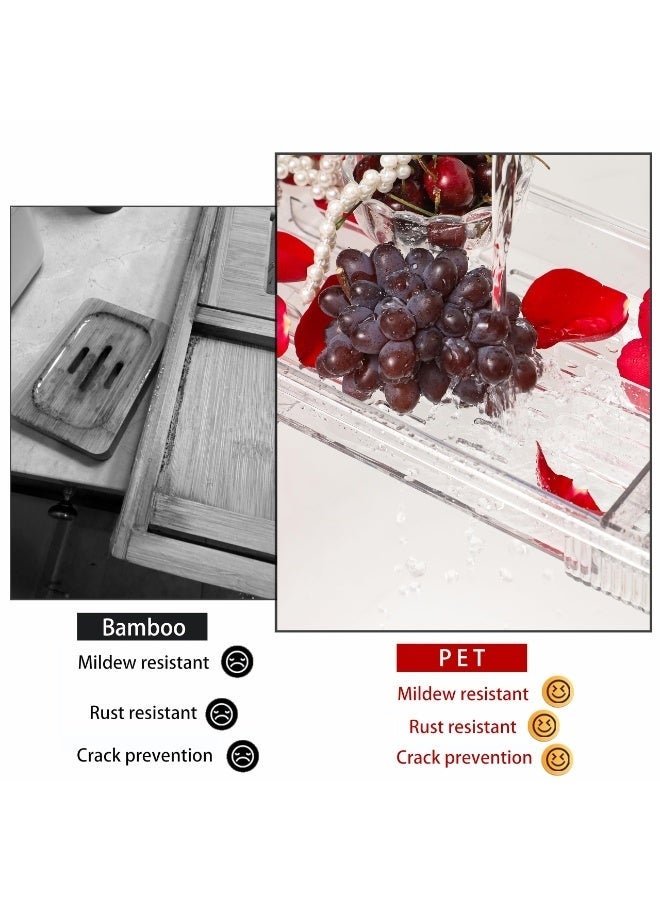 Arabest Expandable Acrylic Bathtub Tray for Tub, Bath Caddy Tray Table for Bathtub, Adjustable from 22 to 31.8 inch, Bathtub Rack fits Most Bathtubs and Bathroom Decor, Bath Tub Shelf Accessories for Women - Image 3