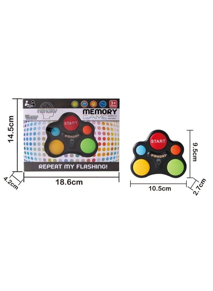 بريميم لعبة ذاكرة إلكترونية مزودة بأضواء وأصوات – لعبة تدريب الدماغ على مطابقة الألوان للأطفال - Image 3