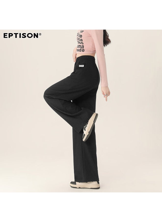 EPTISON Yipintiancheng [glutinous Rice Wide-leg Pants]  Spring And Summer Style, Slimming, Draping, Loose-fitting, Comfortable, Lazy Knitted Casual Pants For Wome - Image 2