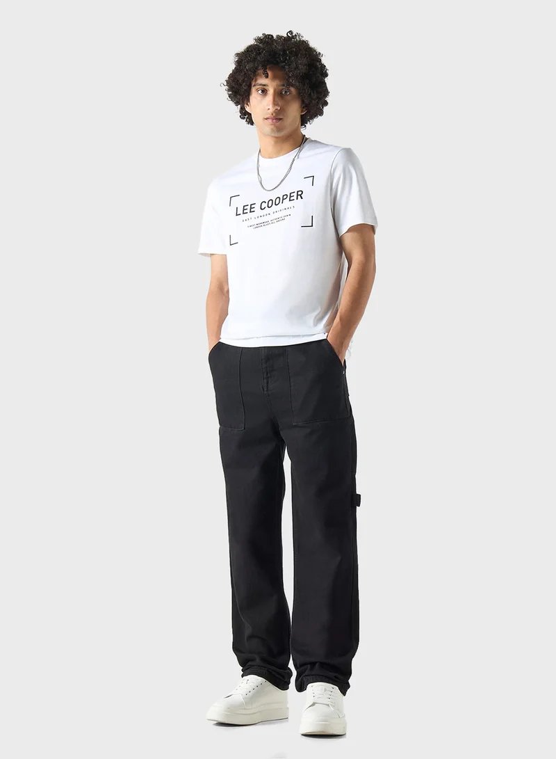 Lee Cooper Lee Cooper Logo Detail Crew Neck T-shirt with Shor