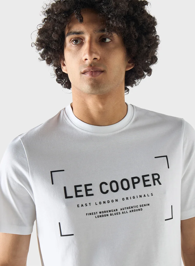 Lee Cooper Lee Cooper Logo Detail Crew Neck T-shirt with Shor