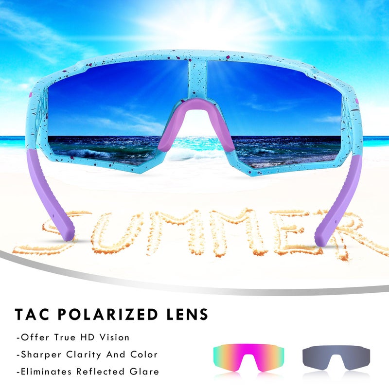 Derowern Youth Baseball Sunglasses, Kids Polarized Sports Sun glasses, Lightweight TR90 Frame UV400 Protection Outdoor Glasses for Boys Girls Softball Cycling Golf - Image 4
