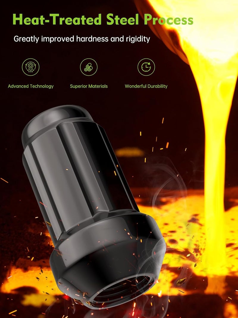 AUTOPTIM 23PCS Black Lug Nuts for Jeep - Image 4