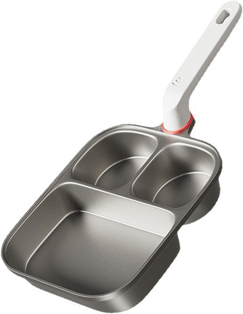 Multi Functional Breakfast Pan for Eggs Burgers and Bacons Aluminum Alloy Nonstick Frying Pan with Ergonomic Handle Multifunctional Cookware - Image 4