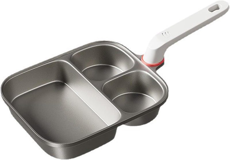 Multi Functional Breakfast Pan for Eggs Burgers and Bacons Aluminum Alloy Nonstick Frying Pan with Ergonomic Handle Multifunctional Cookware - Image 1