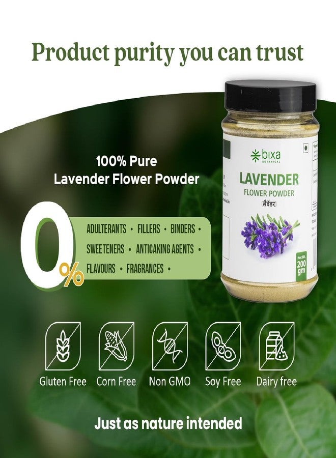 bixa BOTANICAL Lavender Flower Powder - 200 Gm (Lavandula Augustifolia), Nervine & Carminative Wellness | Alleviates Stress & Fatigue | Good For Skin and Stomach Health - Image 5