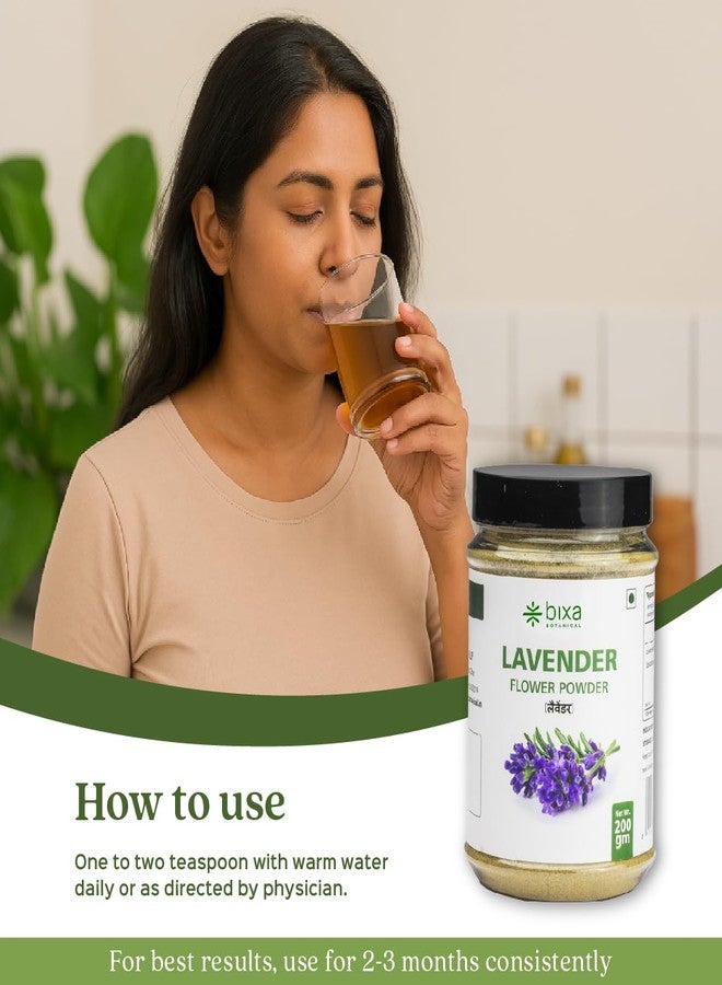 bixa BOTANICAL Lavender Flower Powder - 200 Gm (Lavandula Augustifolia), Nervine & Carminative Wellness | Alleviates Stress & Fatigue | Good For Skin and Stomach Health - Image 4