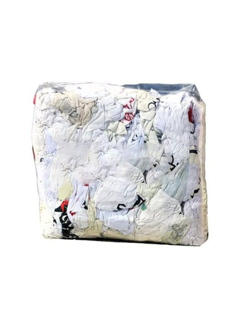 KNP 5KG Cotton Waste Rags in Mix White are versatile and highly absorbent, perfect for a variety of cleaning, wiping, and polishing tasks.